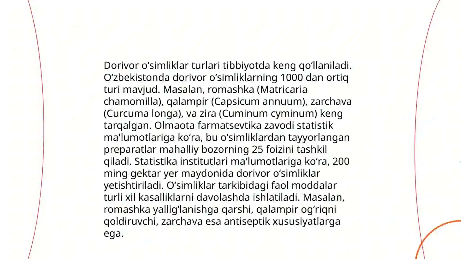 Dorivor ósimliklar 3