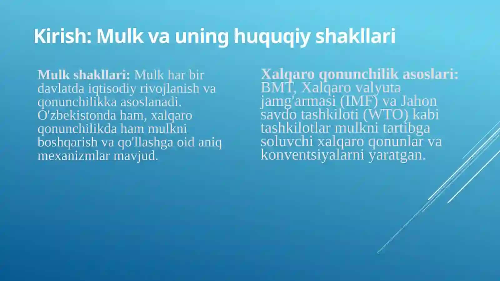 MULK SHAKLLARI VA TURLARI 3