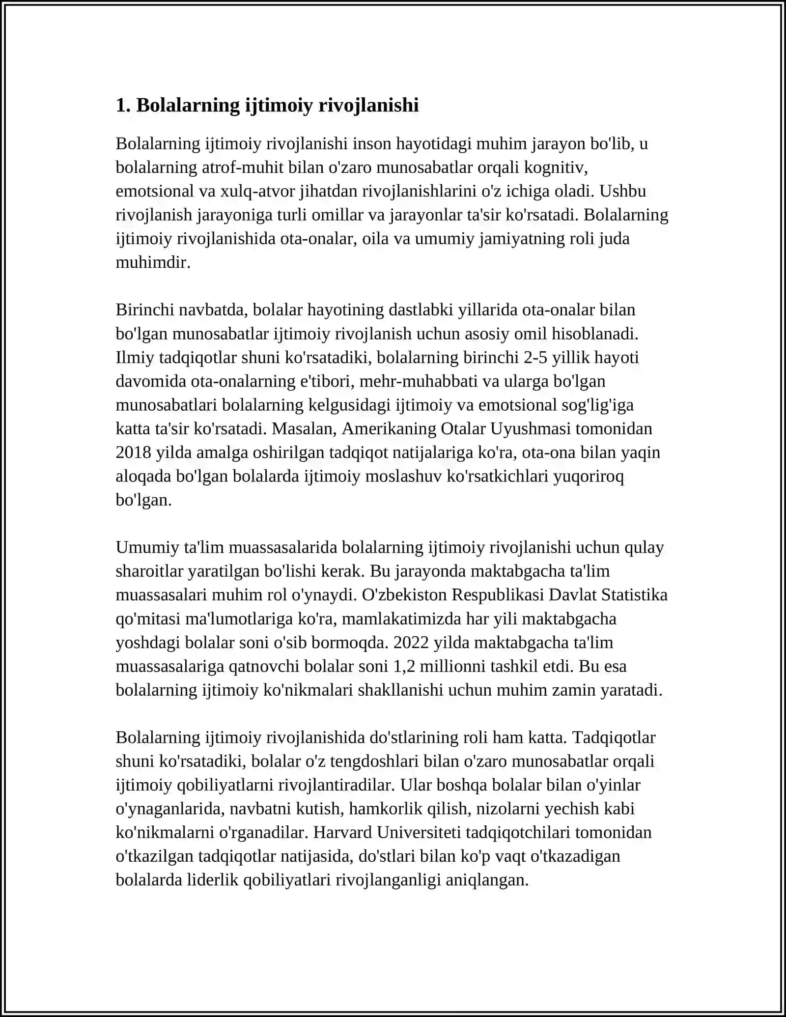 MAKTABGACHA TALIM TASHKILOTI MAKTABGACHA YOSHDAGI BOLALAR IJTIMOYI TARBIYA MASKANI 3