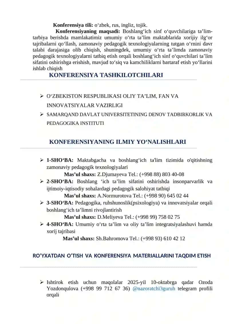 XALQARO ILMIY-AMALIY KONFERENSIYASI 3