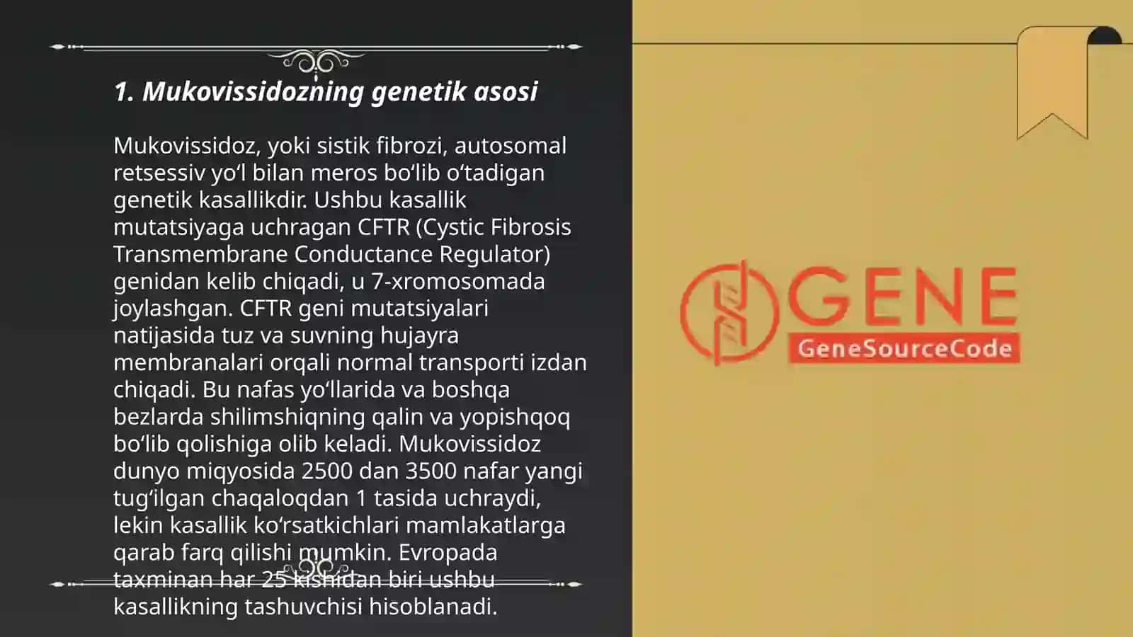 Mukovissidozning genetik asosi 3