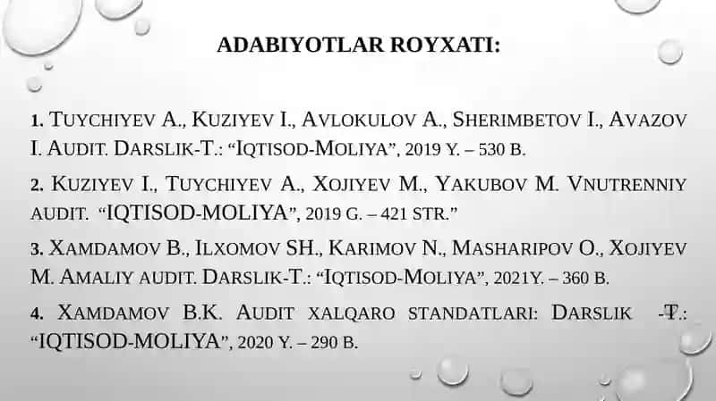 AUDITORLIK TEKSHIRUVIDA FIRIBGARLIKNI ANIQLASH 3