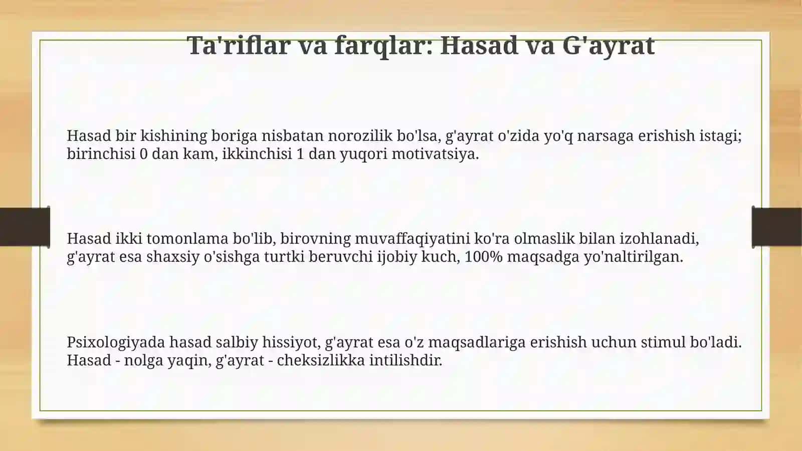 Til odobi: xasad va havas 3