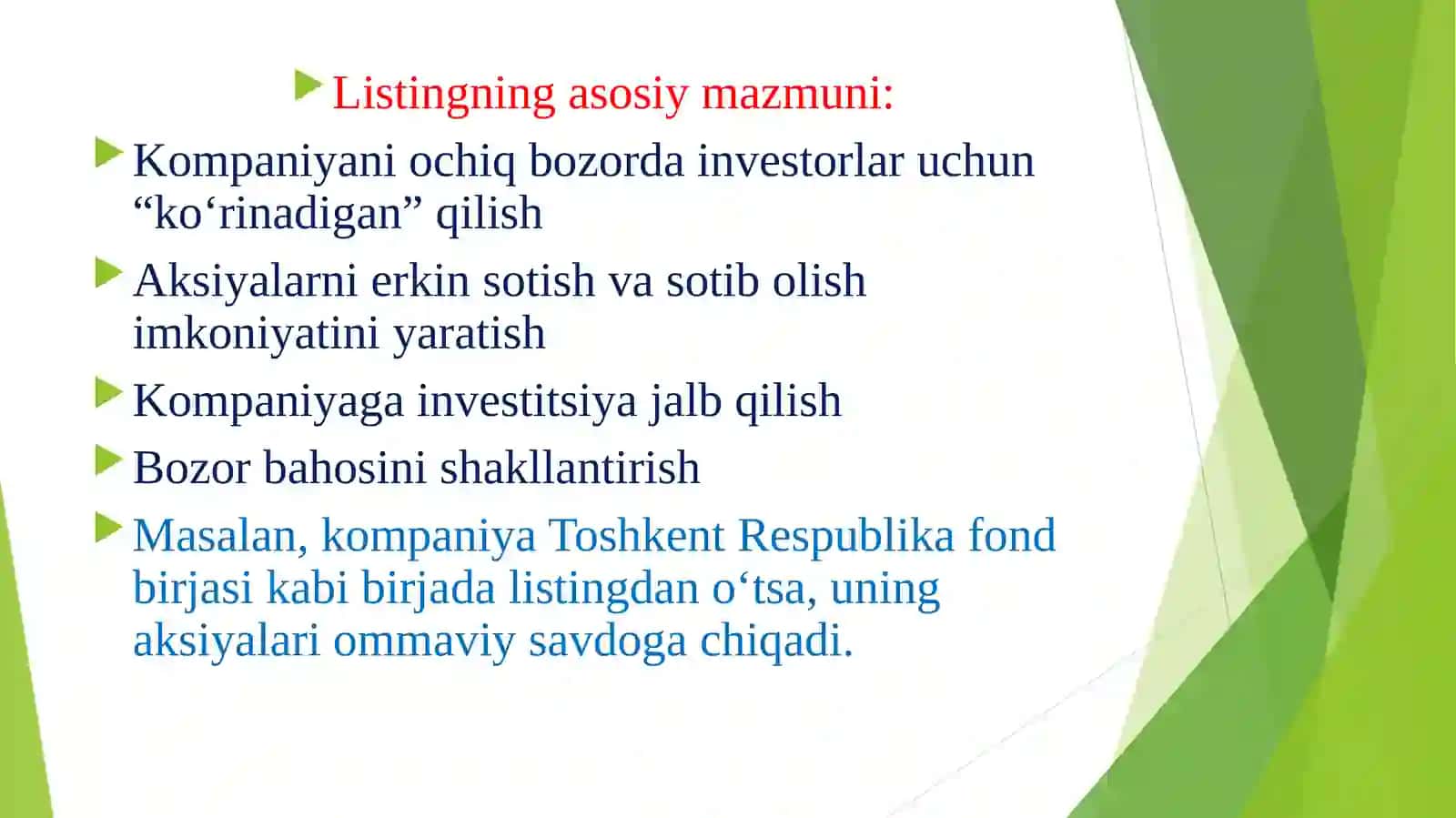 Listing Kompaniyalarida Korporativ Boshqaruv 3