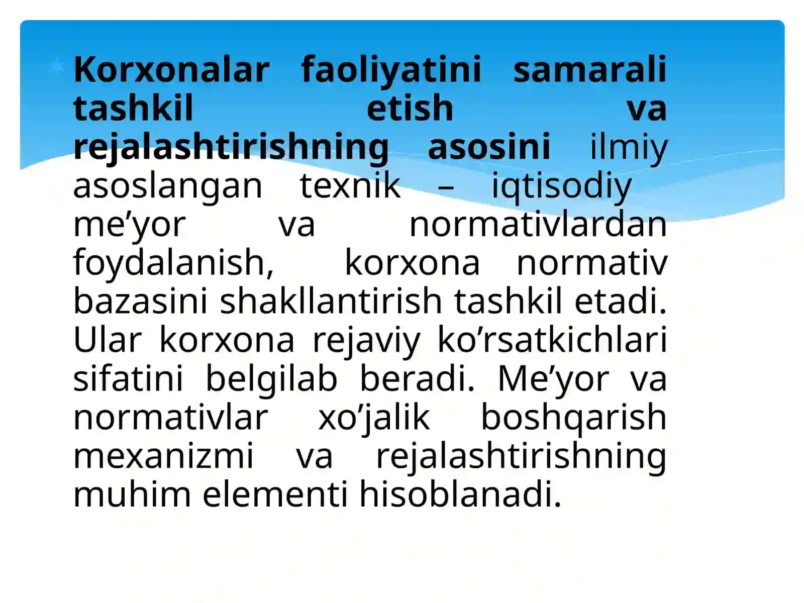 Me’yor va normativlar 3
