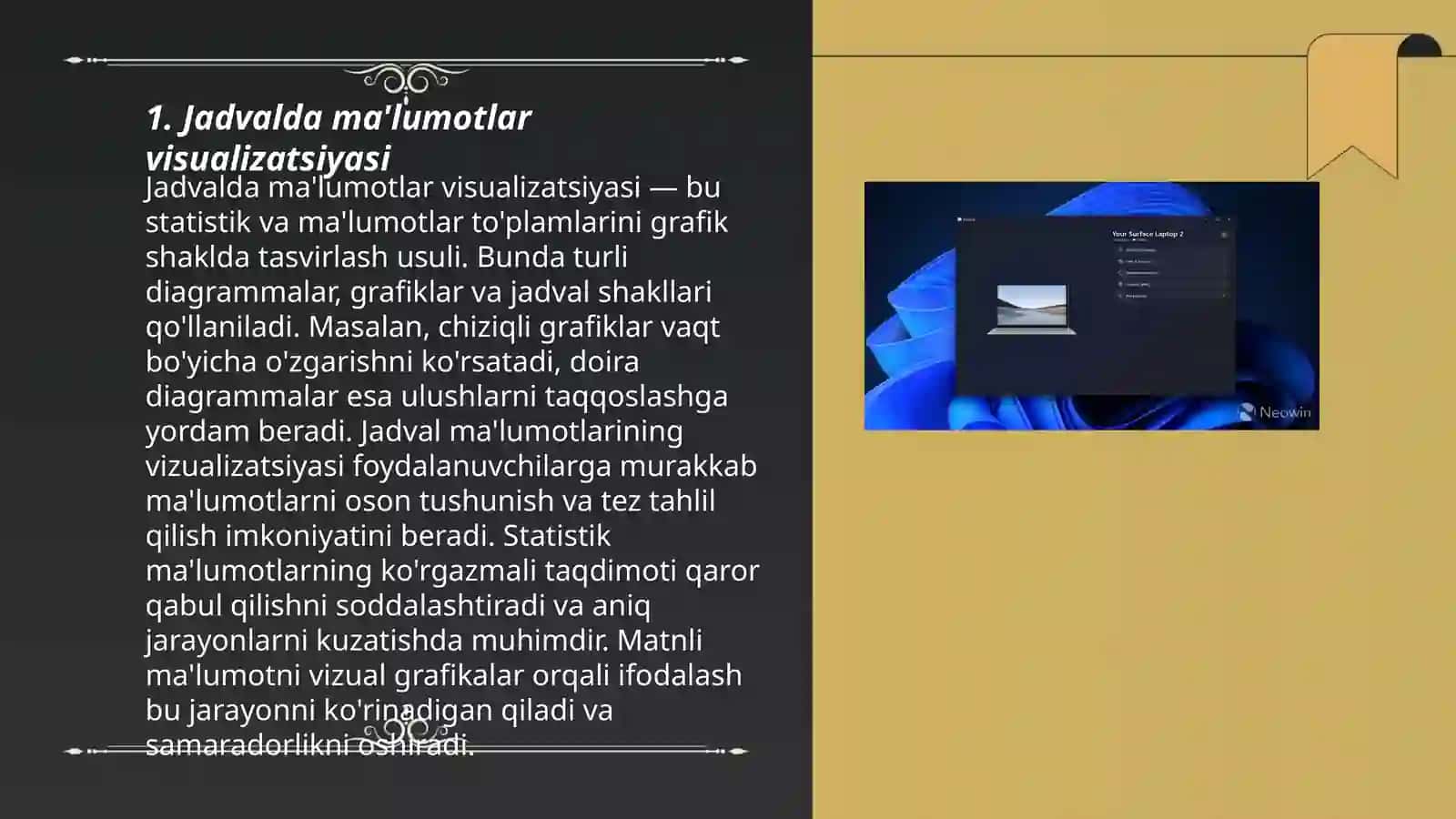 Microsoft Excelda grafik va diagrammalar yaratish 3