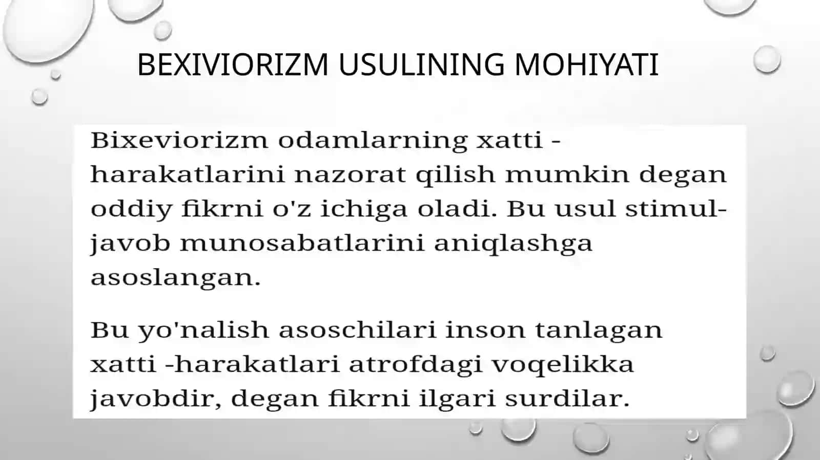 Bexiviorizm haqida maʼlumot 3