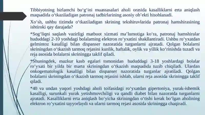 Patronaj hamshirasi 3