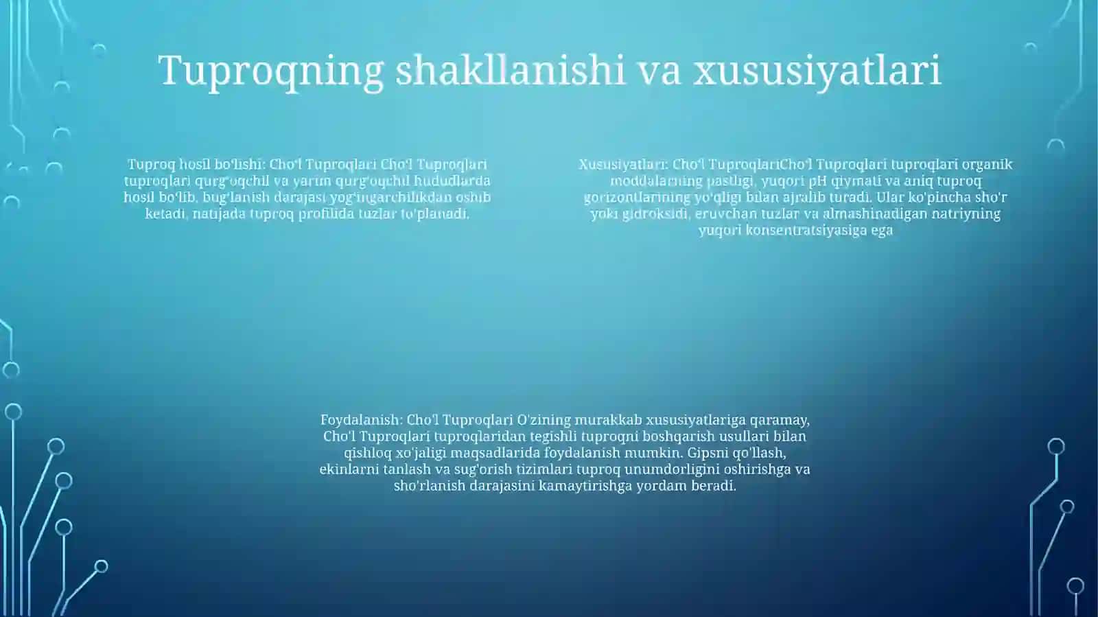 ChoʻL Tuproqlari 3