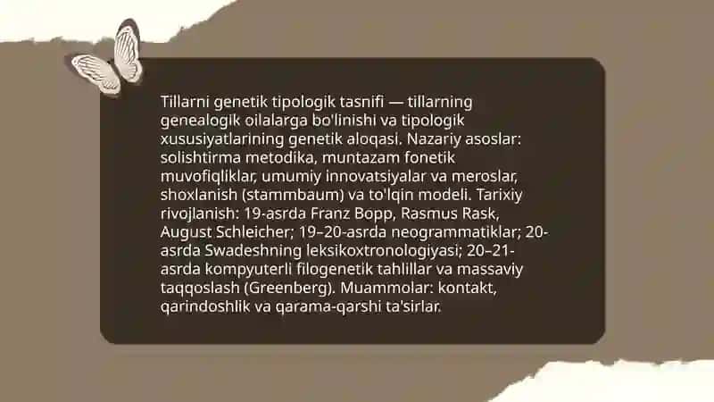 Tillarni genetik tipologik tasnifi 3