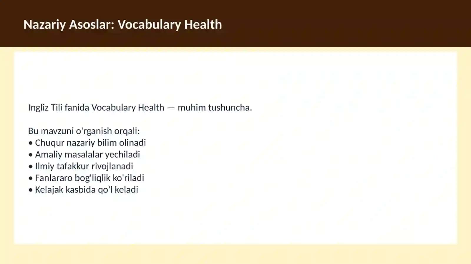 Vocabulary Education 3