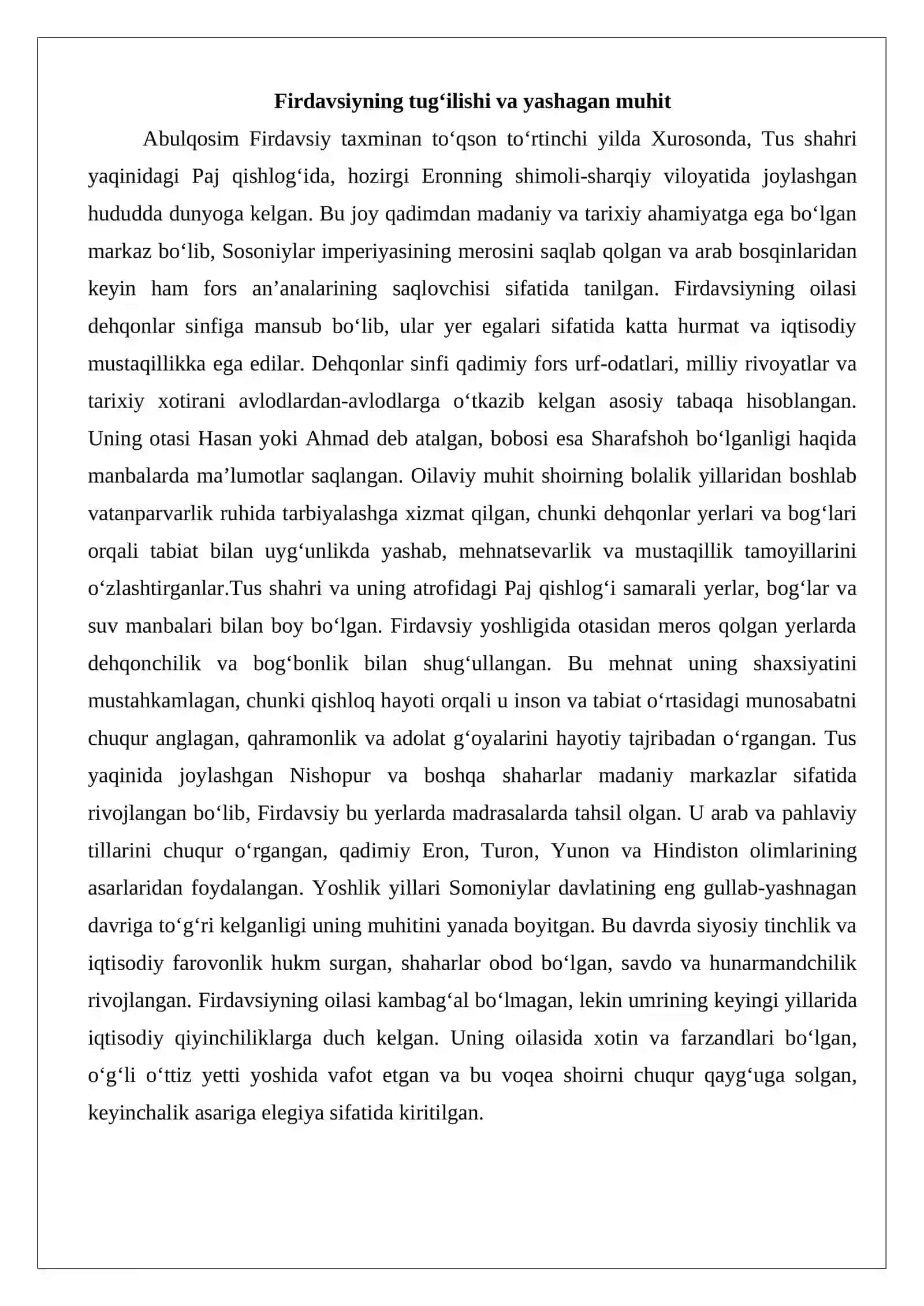 Abulqosim Firdavsiy (941–1030) 3
