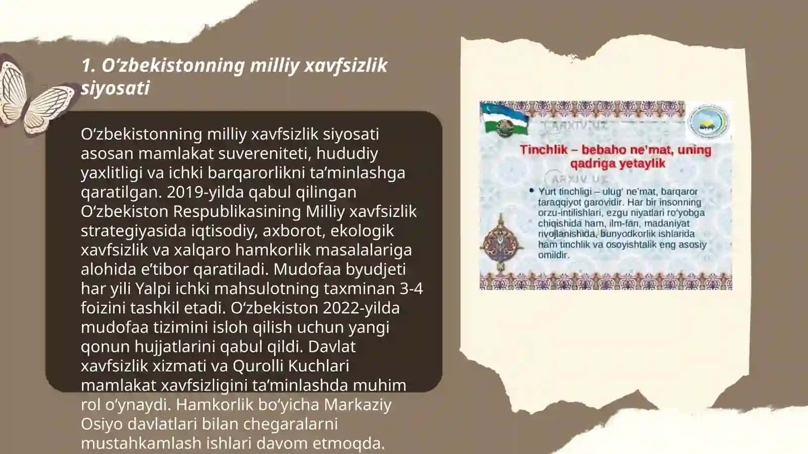 Oʻzbekistonning Milliy Xavfsizlik Siyosati 3