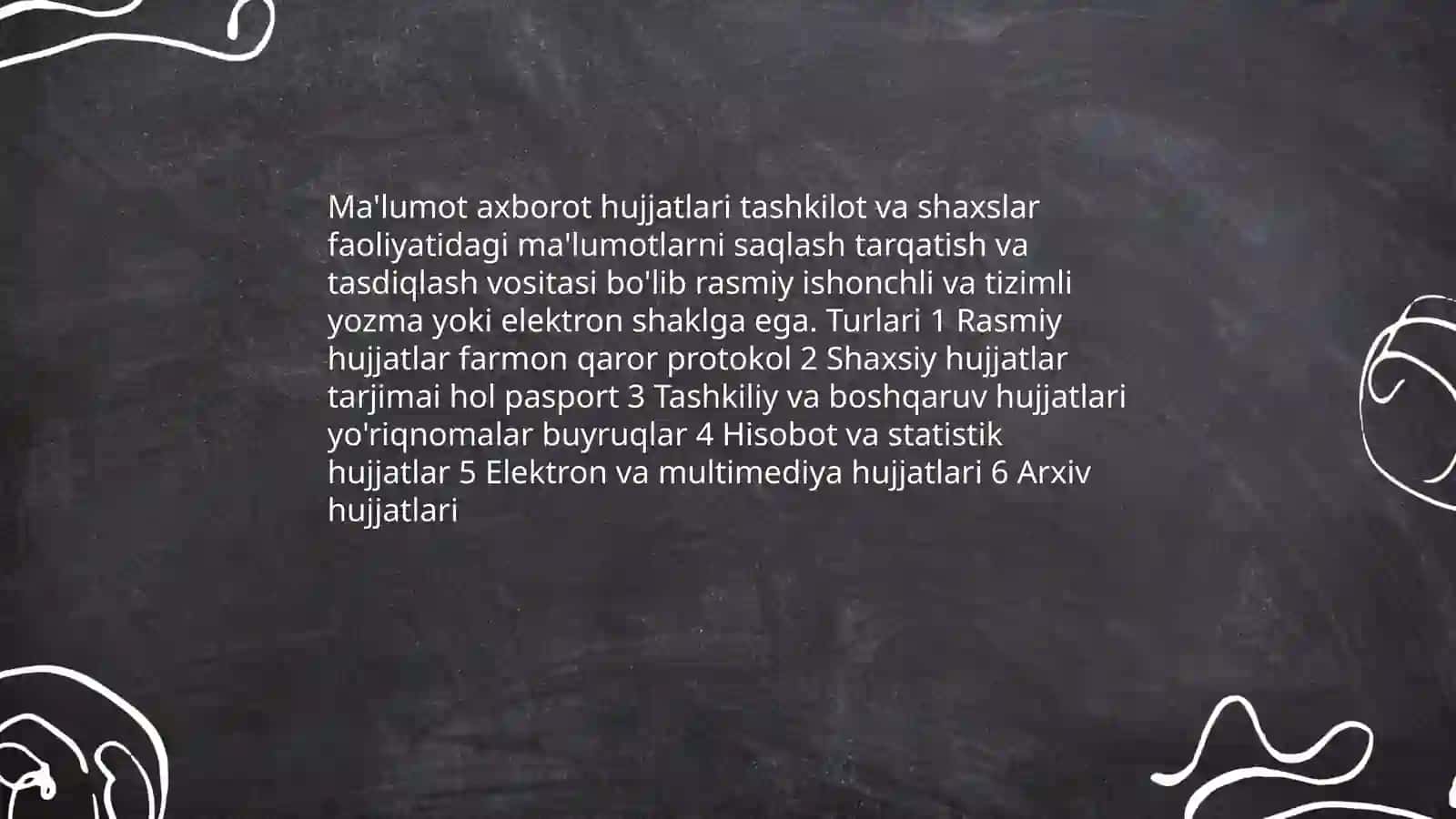 Malumot axborot hujjatlar. Tarjimayi hol 3