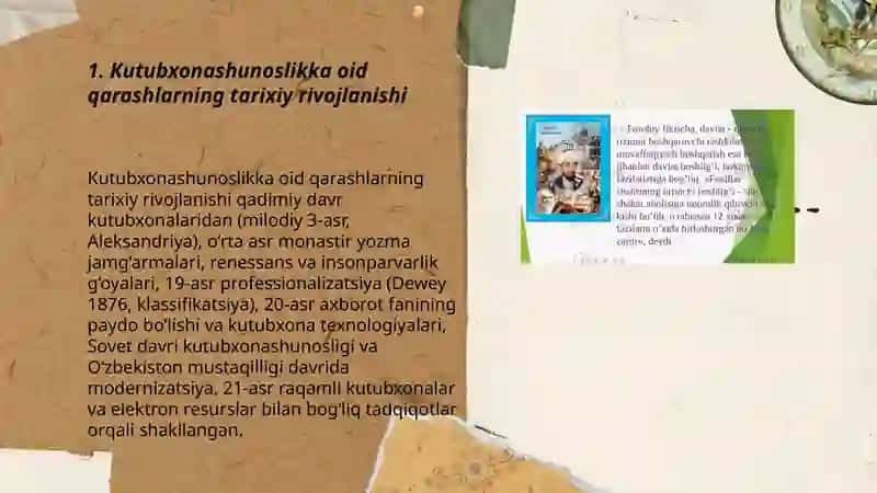 Kutubxonashunoslikka oid Qarashlarning Shakillanishi 3