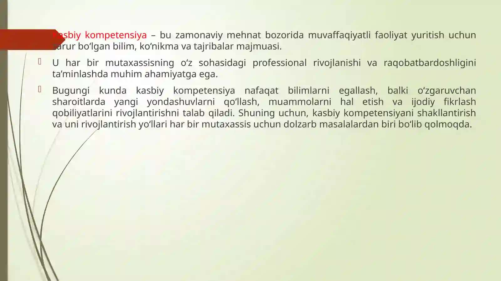 Kasbiy kompetensiya 3
