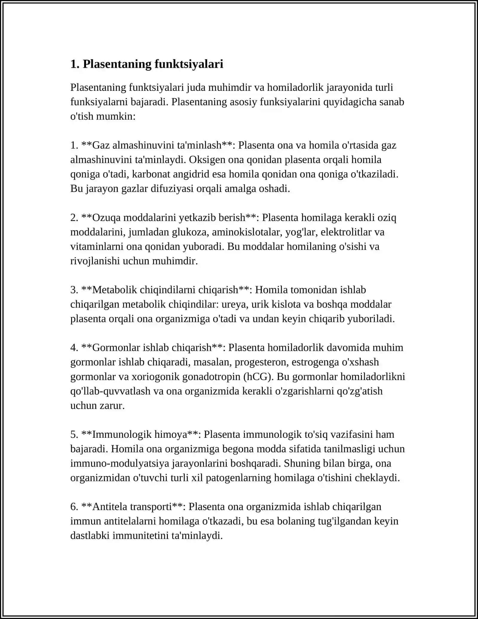 PLACENTA JIGAR YURAK ENDOKRIN XIZMATI 3