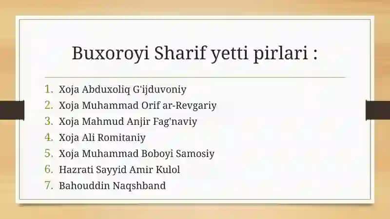 Buxoroyi Sharif muqaddas qadamjolari 3