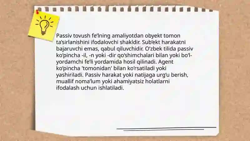 Passiv tovush 3