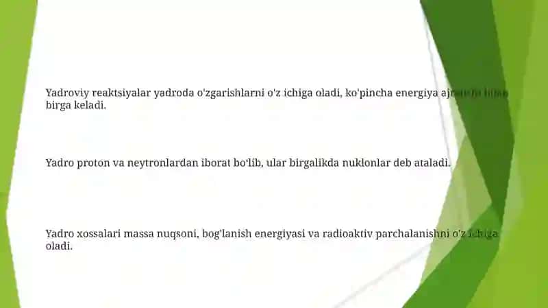 Atom yadrosining tuzilishi va xossalari 3