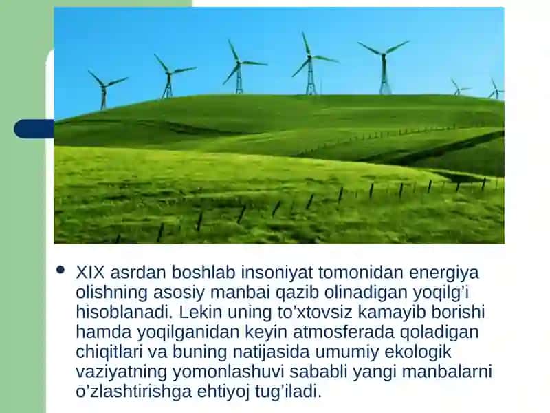 Shamol energiyasidan foydalanish 3