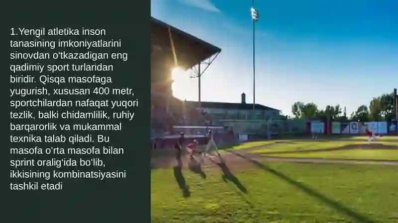 Yengilatletika: 400metrgayugurishtexnikasi 3