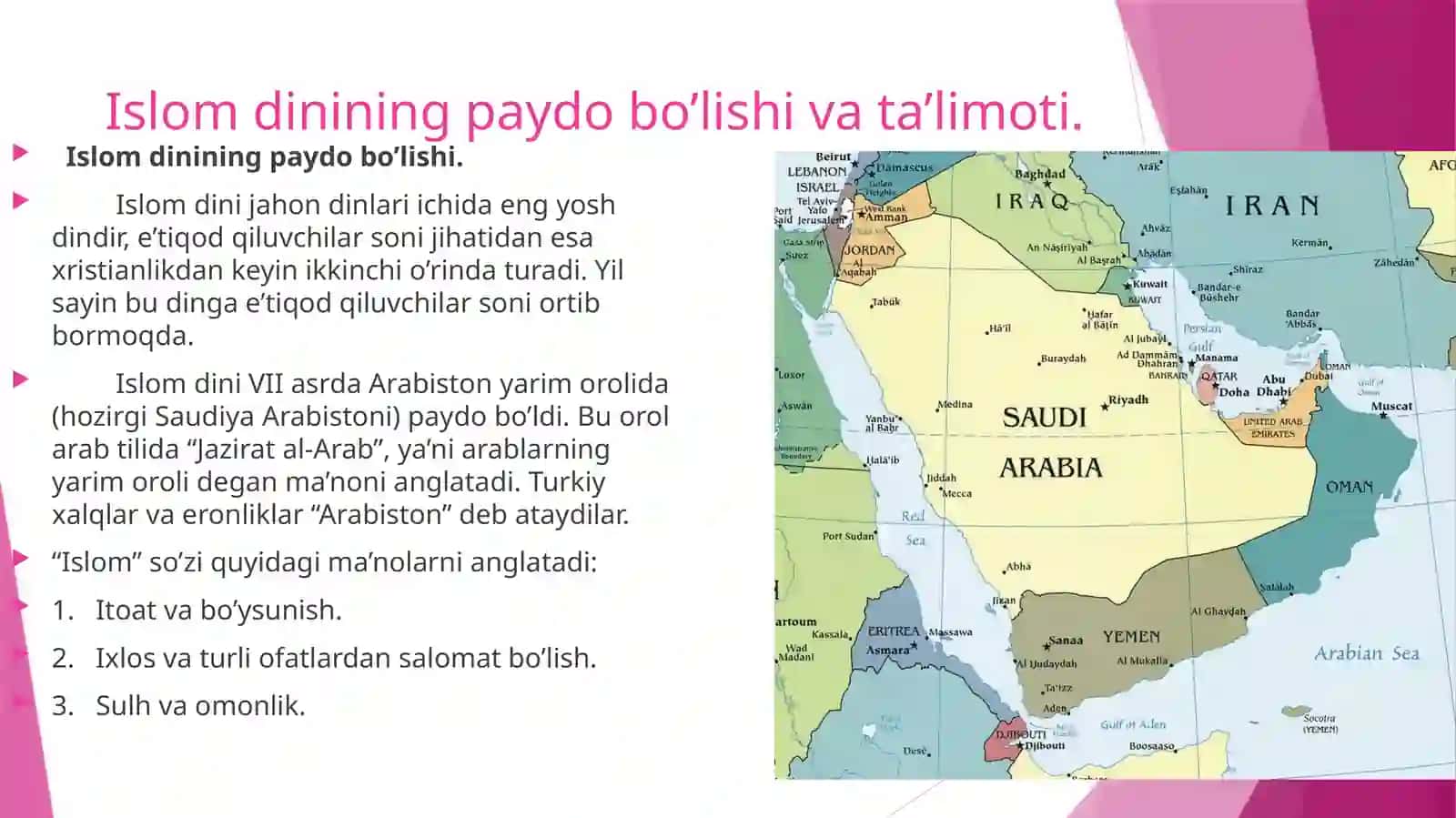 Islom madaniyatining tarkib topishi va rivojlanishi 3