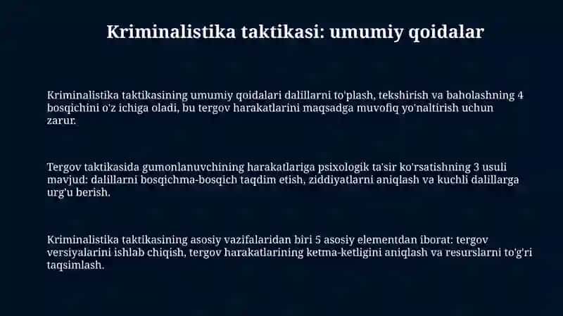 Kriminalistik taktika 3