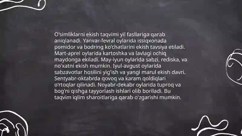 Tabiiy fanning taqvim rejasini oʻrganish 3