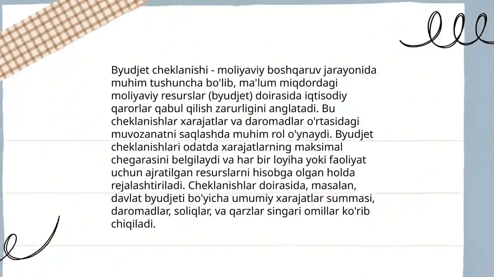 Byudjet cheklanganligi va byudjet tenglamasi 3