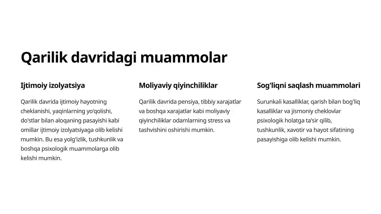 Gerontopsixologiya Qarilik davri psixologiyasi 3