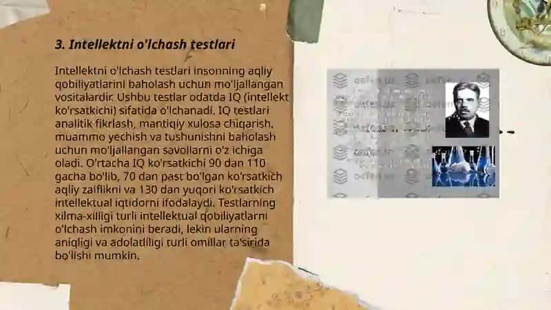 Intellektni o'lchash testlari 3