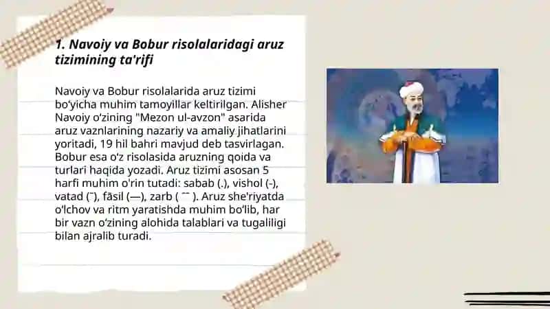 Navoiy va Boburning Aruz Haqidagi Risolalari Tahlili 3