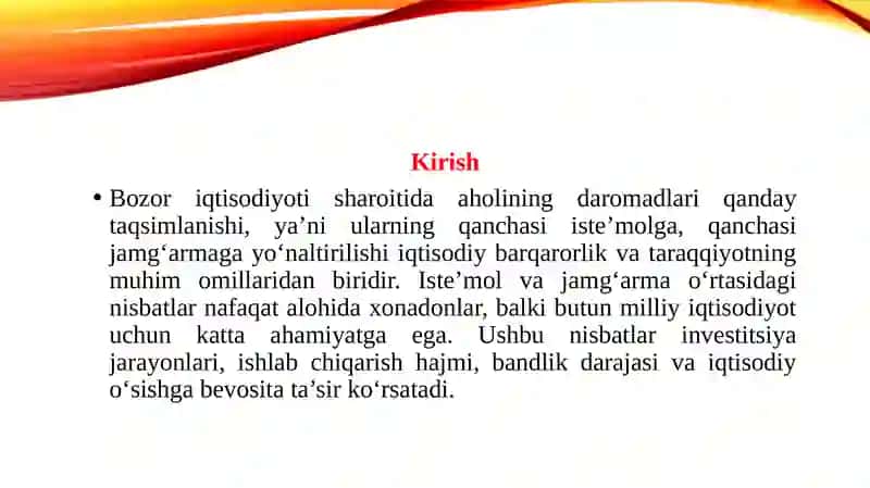 Iste’mol va jamg‘armaning iqtisodiy mohiyati 3