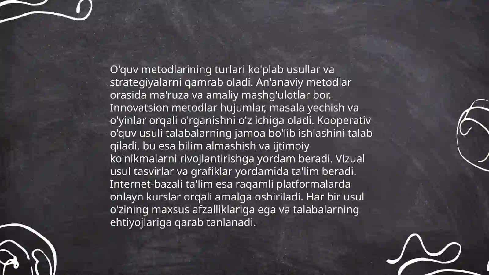 O'quvchining rivojlanturuvchi metodlar 3
