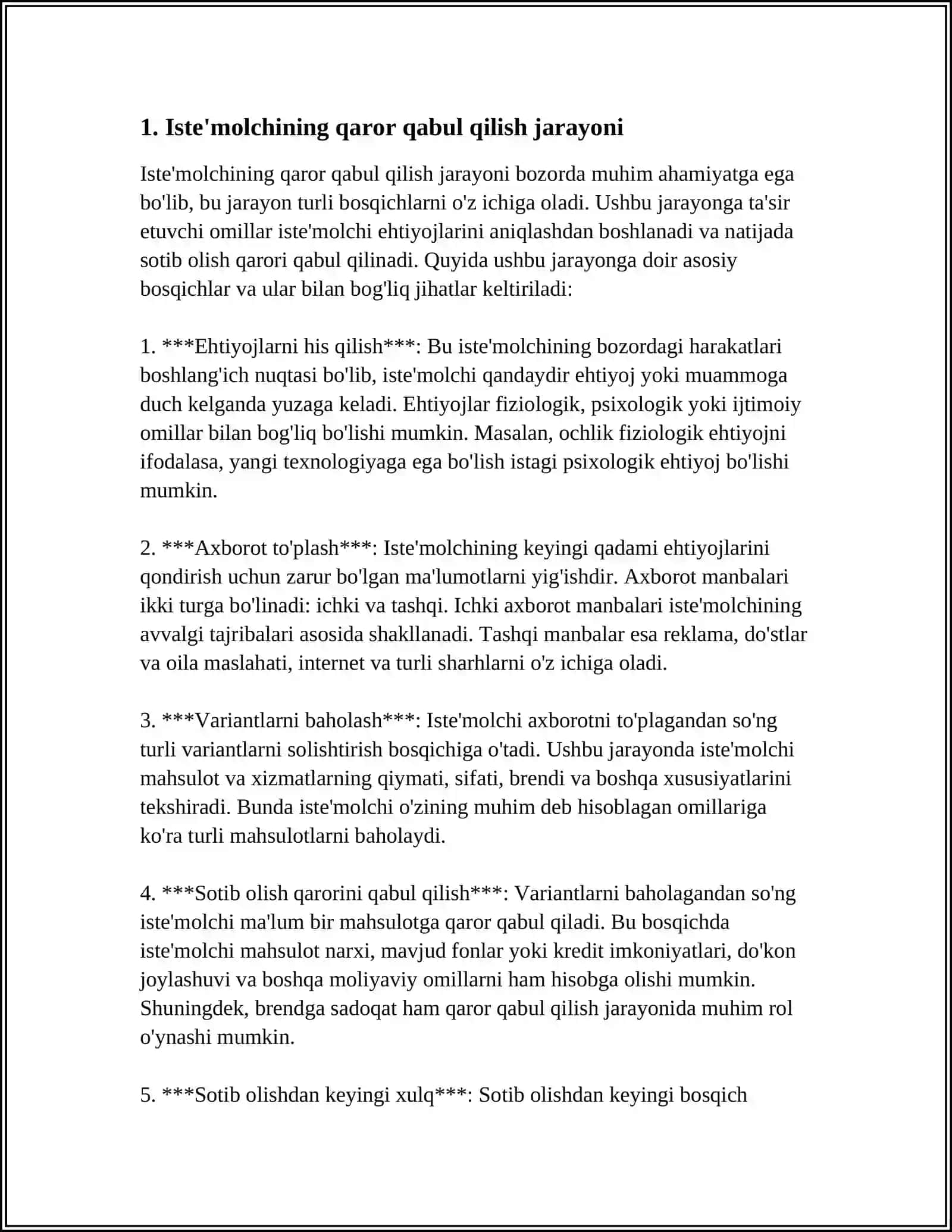 ISTE’MOLCHINING BOZORDAGI HARAKATI 3
