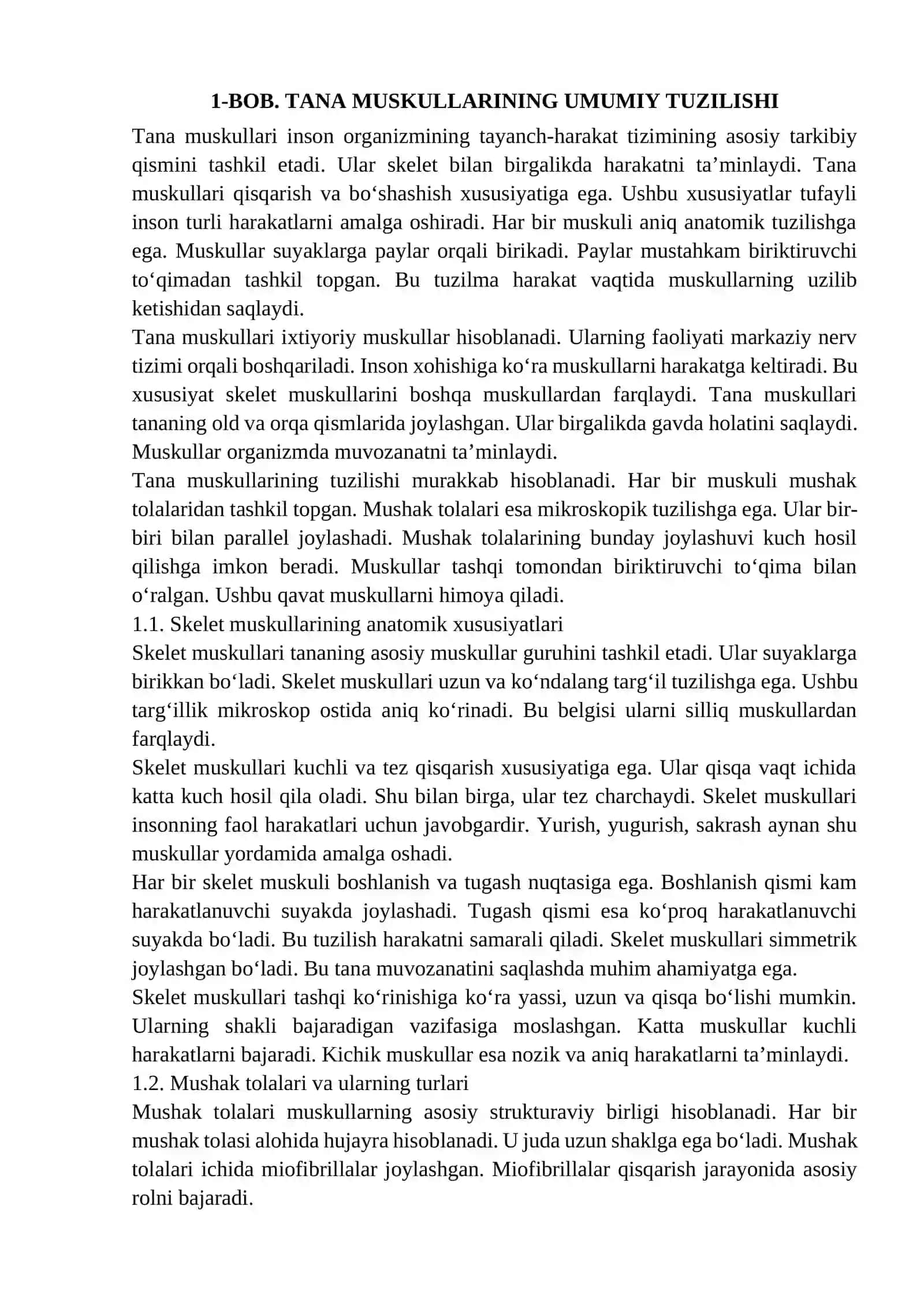 Tana muskullari (old va orqa guruh) 3