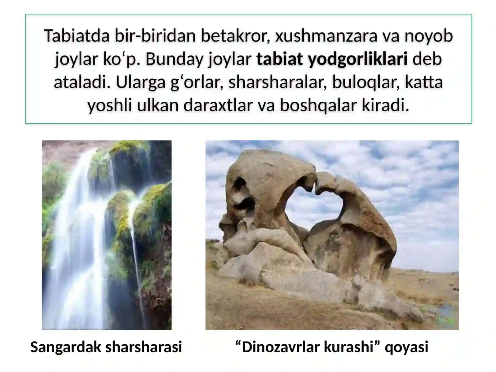 MAMLAKATIMIZDAGI MASHHUR TABIIY OBYEKTLAR 3