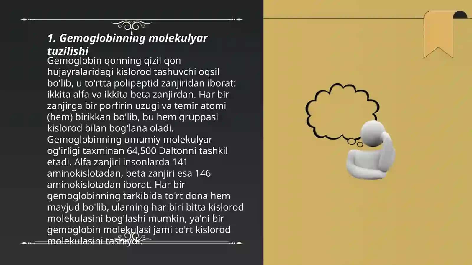 Gemoglobin molekulyar tuzilishi 3