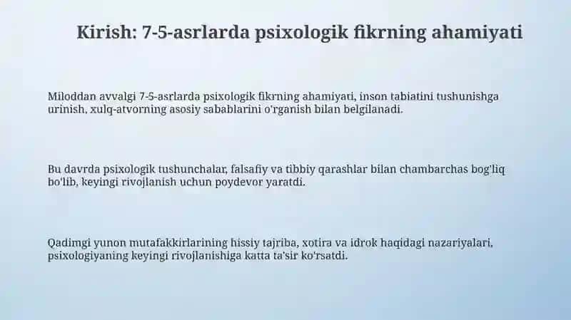 Psixologiya rivojlanishi 7-5 asrlarda 3
