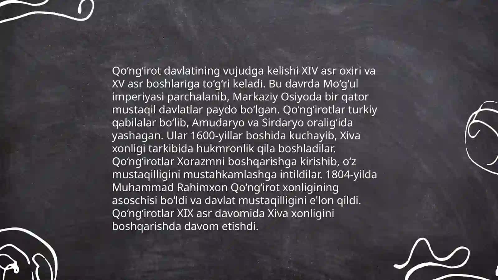 Xiva Xonligida qo‘ng‘irotlar boshqaruvi hayoti 3