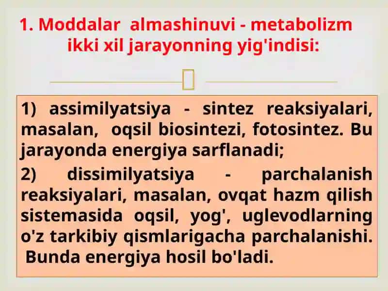 Tirik organizmlarning xususiyatlari 3