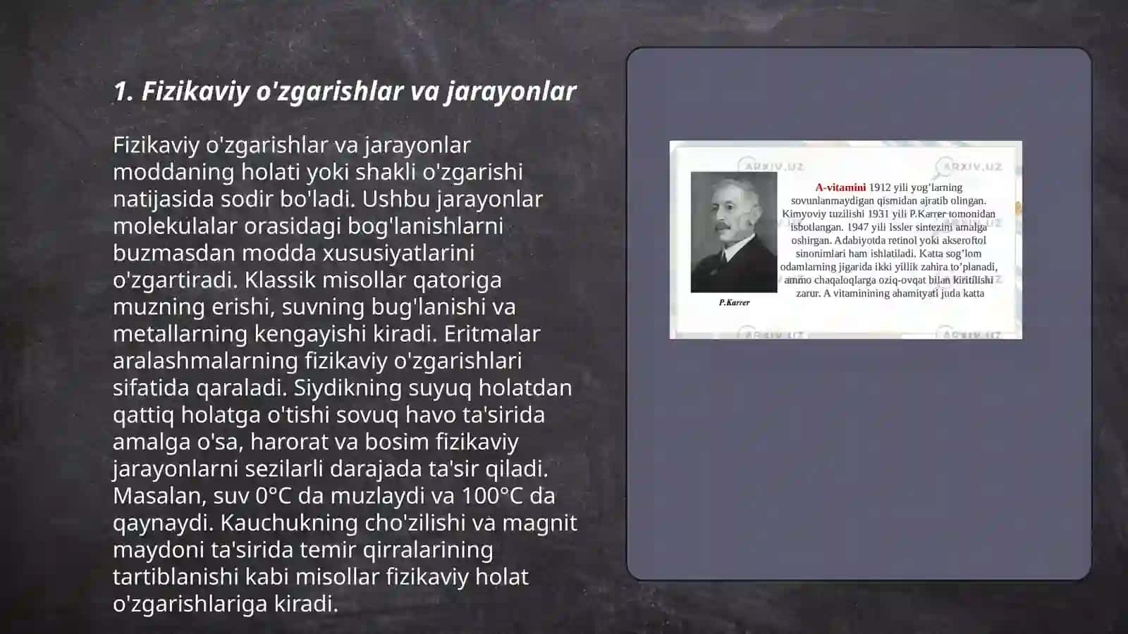 Fizik va kimyoviy jarayonlarni kuzatish 3