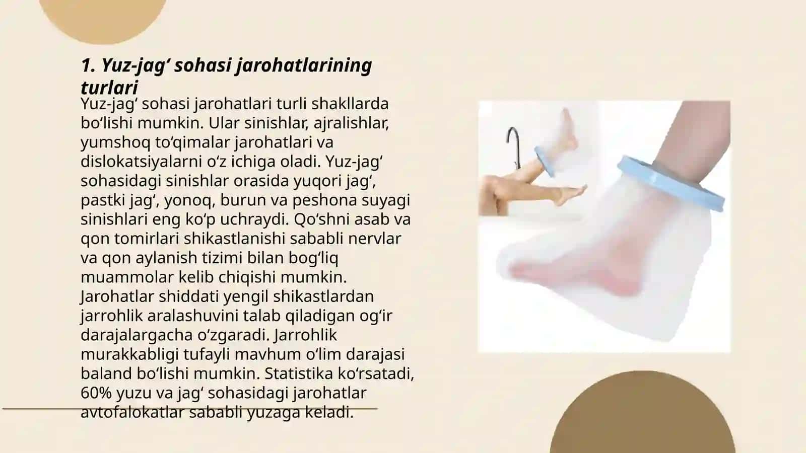 Yuz-jagʻ sohasi jarohatlari, asoratlari 3