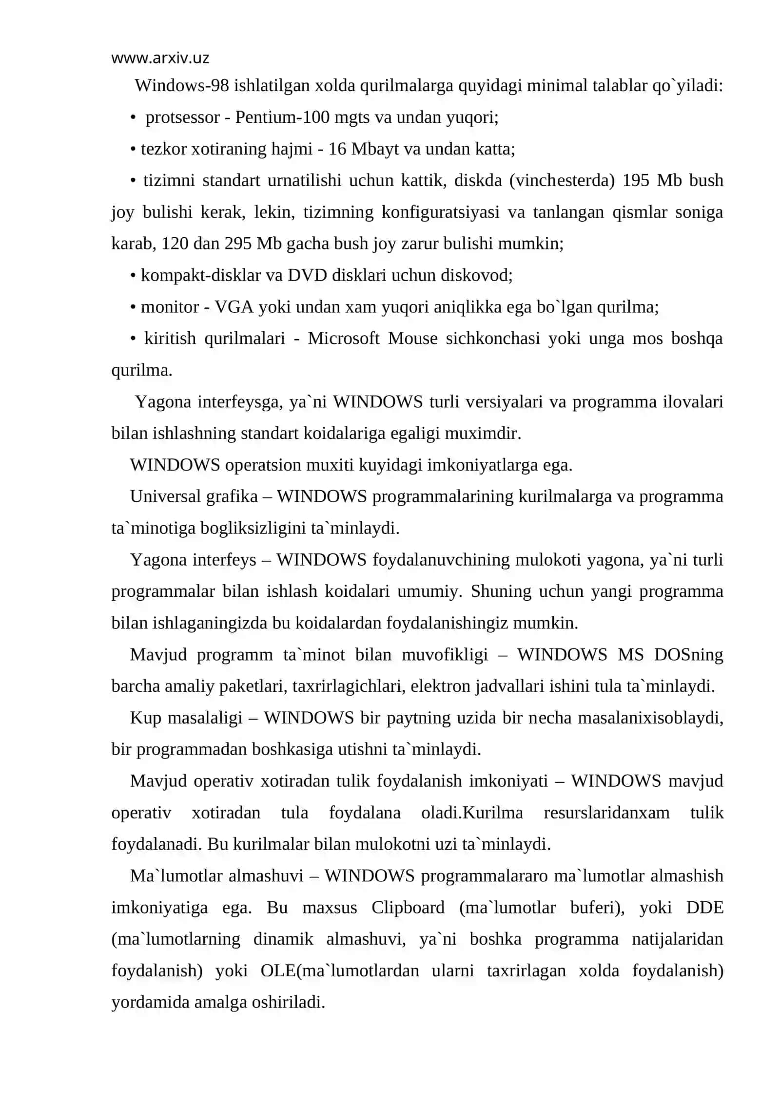 Windows operatsion tizimlari 3