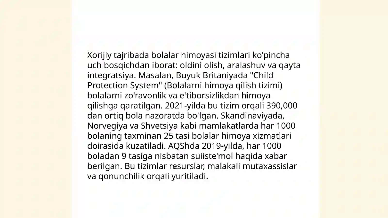 Ota-ona qarmog'idan mahrum bo'lgan bolalar bilan ijtimoiy ish olib borish tajribasi 3