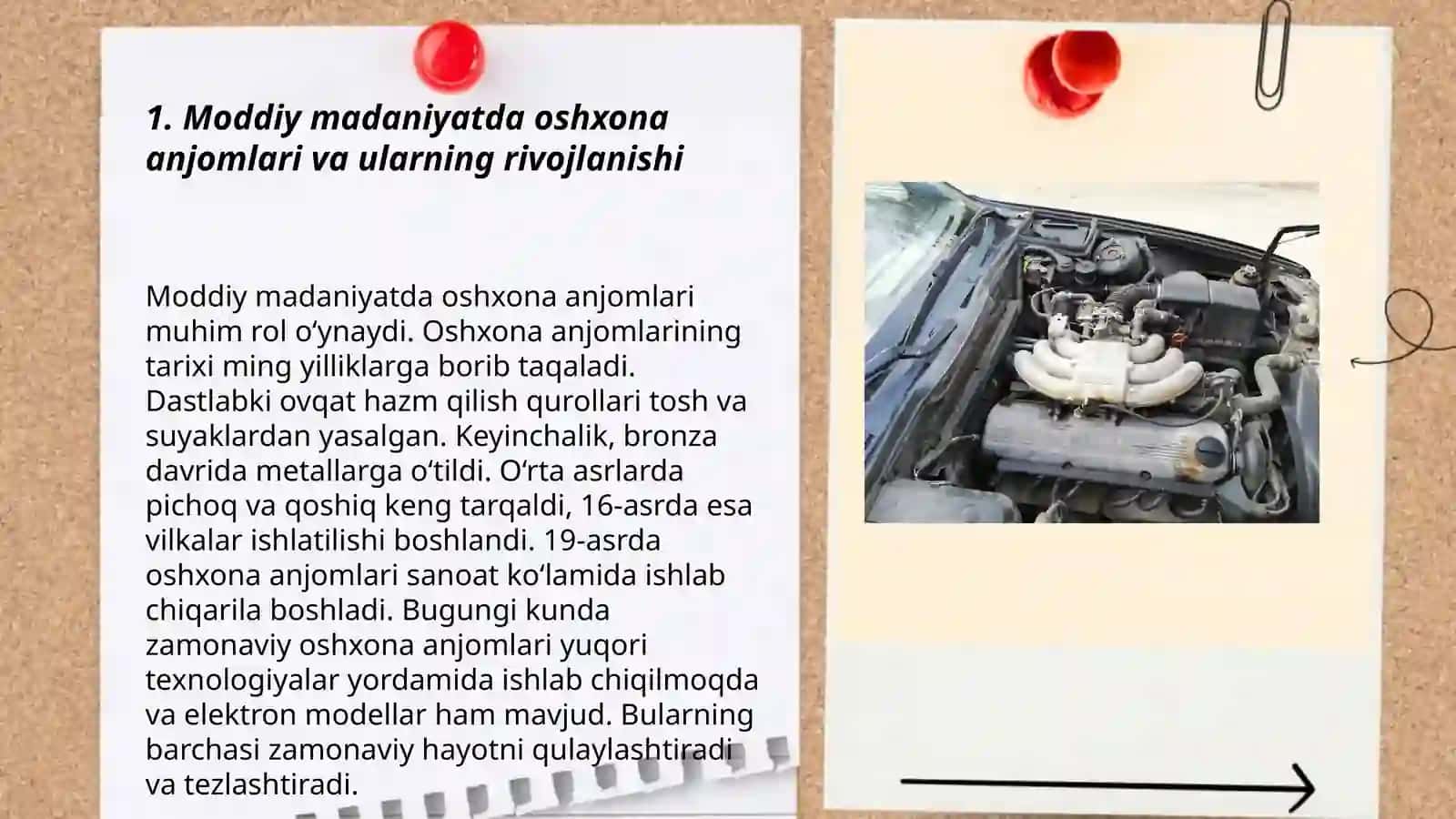 Moddiy madaniyatdagi transformatsiyalar taomlar bóyicha 3