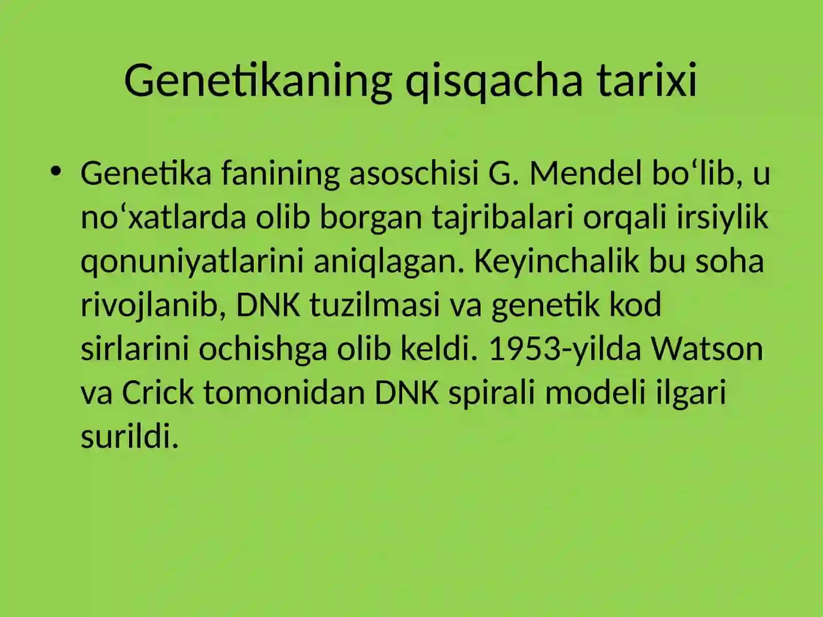 Odamlar genetikasi va tibbi genetika 3