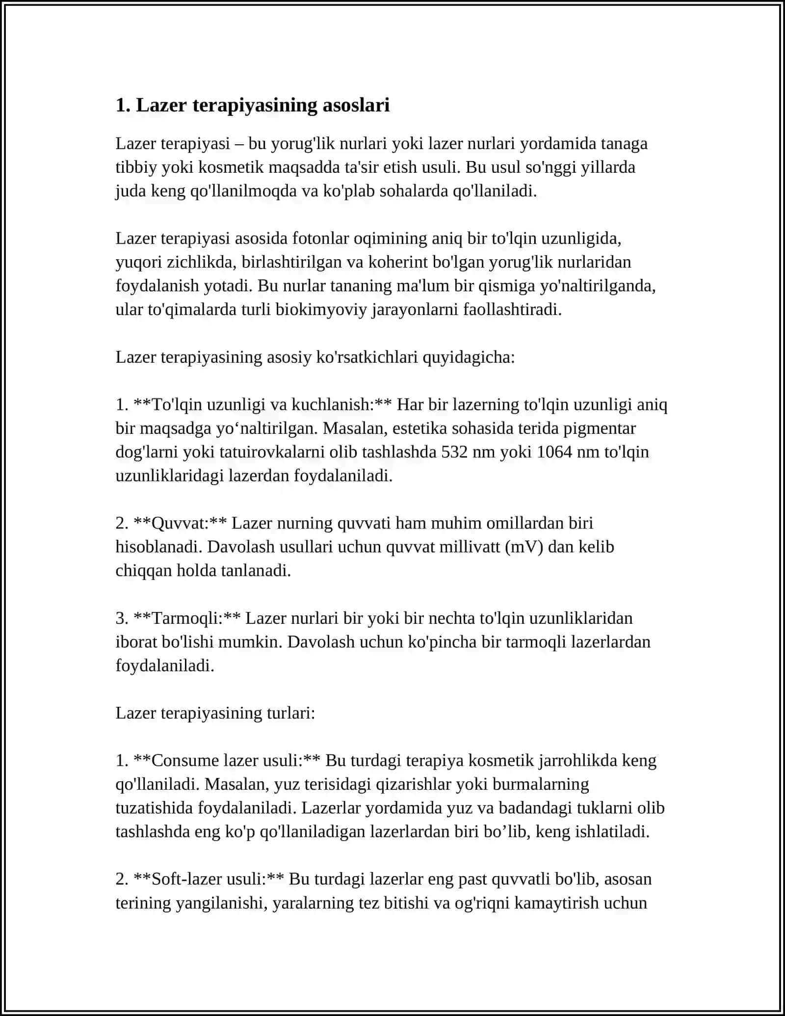 LAZERNING TIBBIYOTDA QOʻLLANILISHI 3