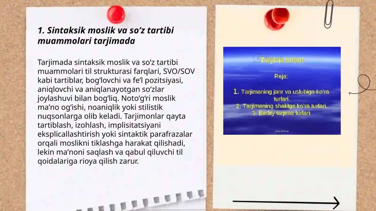 Tarjimaning grammatik masalalari 3